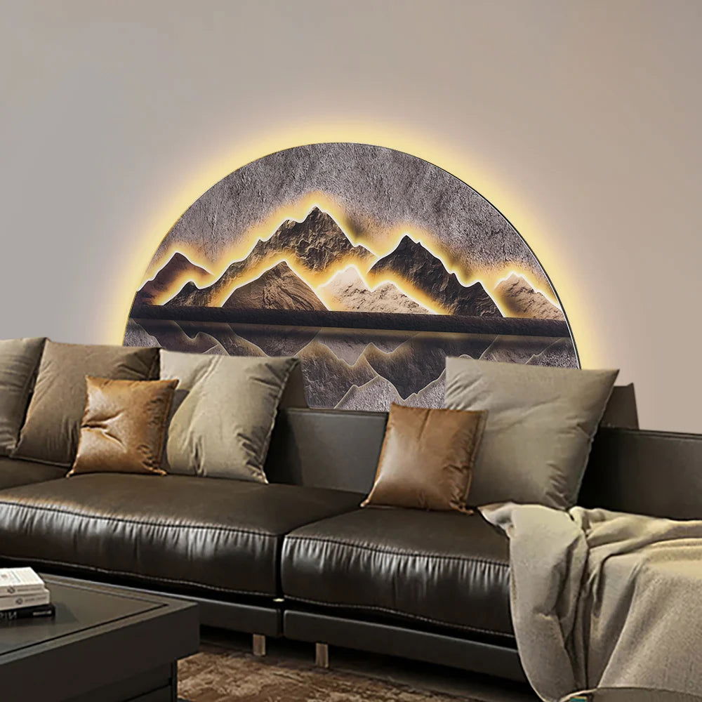 800mm Modern Abstract LED Lighting Wall Decorative Painting Living Room Decorative - 