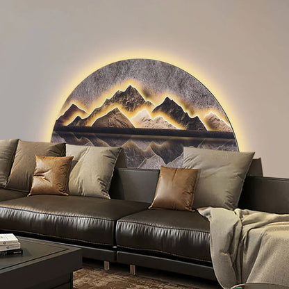 800mm Modern Abstract LED Lighting Wall Decorative Painting Living Room Decorative - 