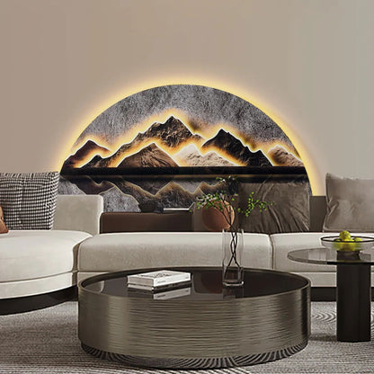 800mm Modern Abstract LED Lighting Wall Decorative Painting Living Room Decorative - 