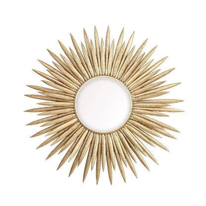 857mm Luxury Creative Gold Sunburst Large Metal Wall Mirror Decor Art for Living Room - 