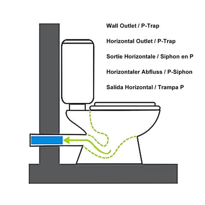 Modern Smart One-Piece Floor Mount Elongated Toilet & Bidet with Seat Horizontal Outlet