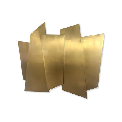900mm Luxury Irregular Stainless Steel Wall Decor Geometric Art in Gold for Living Room - 