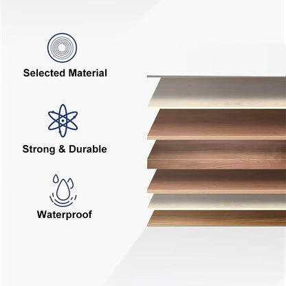 900mm Modern Floating Bathroom Vanity Faux Marble Single Ceramic Sink Black - 