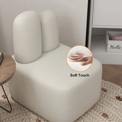 Accent Chair Rabbit Beige Upholstered Modern Accent Chair - 