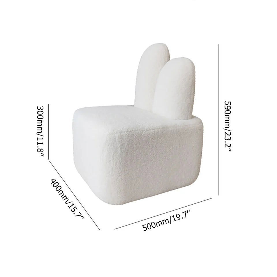 Accent Chair Rabbit Beige Upholstered Modern Accent Chair - 