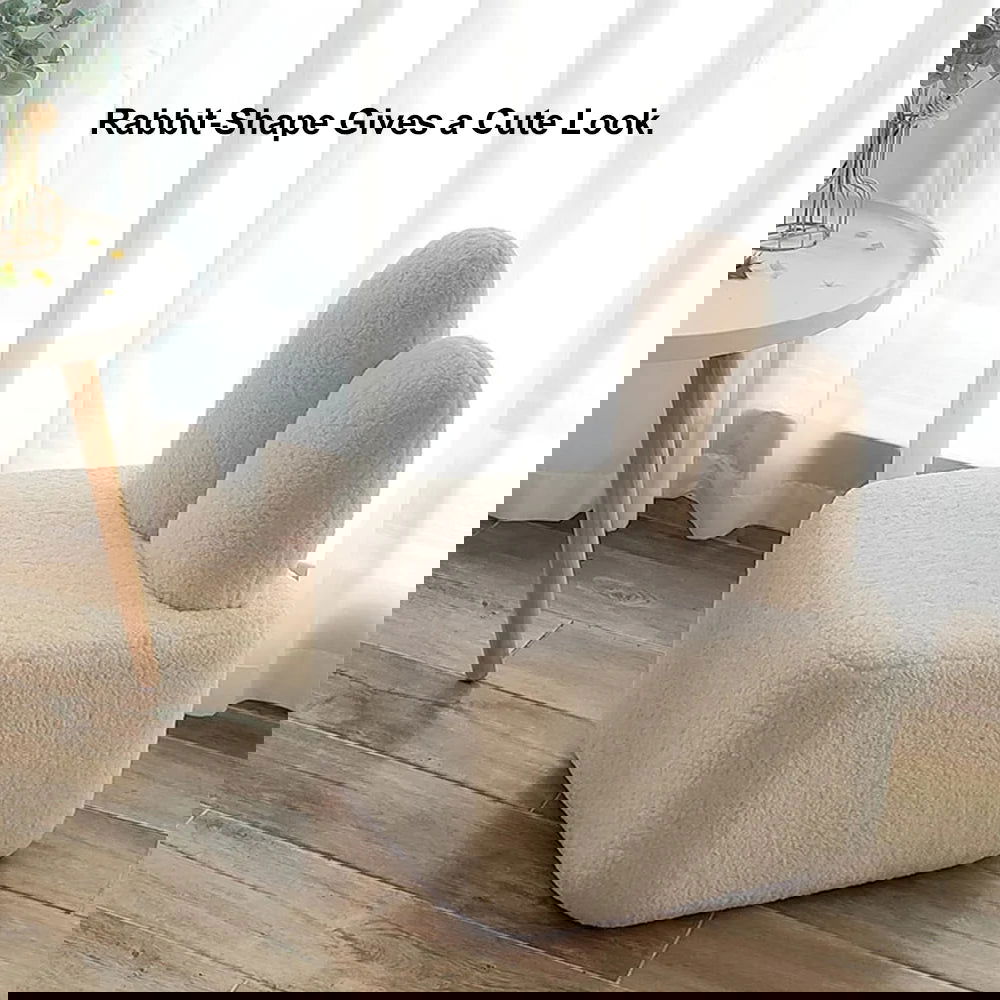 Accent Chair Rabbit Beige Upholstered Modern Accent Chair - 