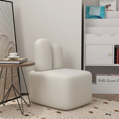 Accent Chair Rabbit Beige Upholstered Modern Accent Chair - 