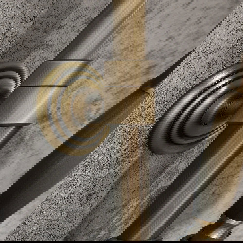 Antique Brass Single Lever Exposed Rain Shower System with Hand Shower & Bath Filler - 