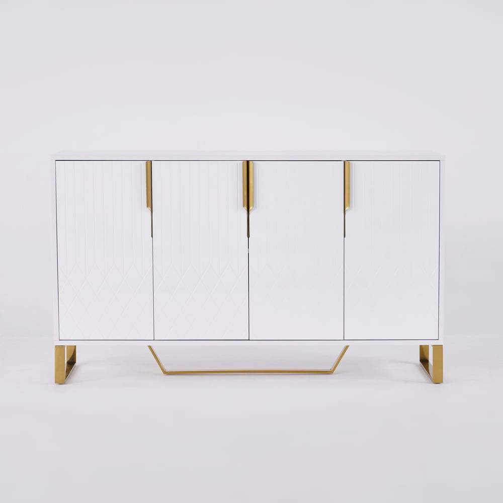 Aro 1500mm Contemporary Sideboard Buffet 4-Door Sideboard Table Kitchen Buffet Table - 