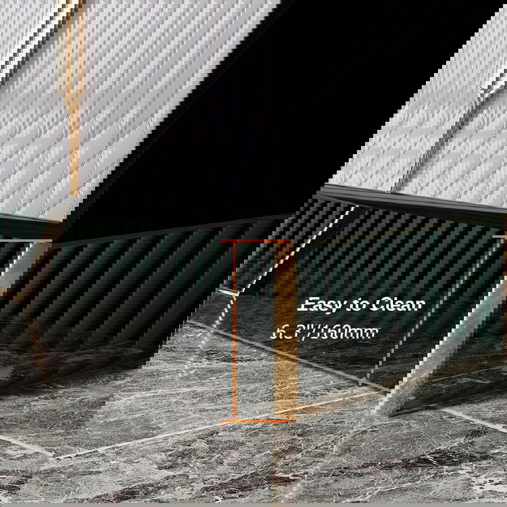 Aro Modern White Black Wood TV Stand with 2 Drawers 4 Doors Media Console for 2032mm TV - 