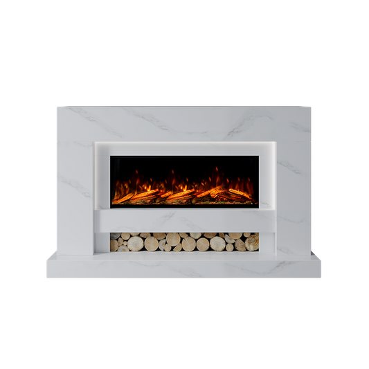 Aspen Suite 1000 S Marble Electric Fireplace 1600mm - 