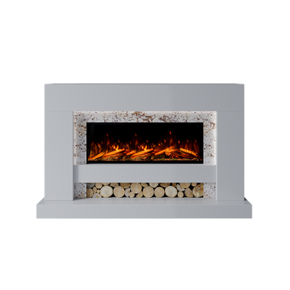 Aspen Suite 1000 S Marble Electric Fireplace 1600mm - Approved By Design