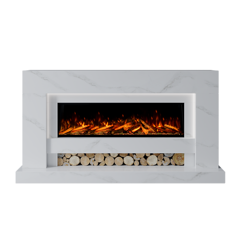 Aspen Suite 1300 S Marble Electric Fireplace 1900mm - 