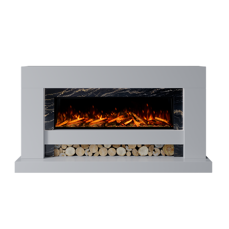 Aspen Suite 1300 S Marble Electric Fireplace 1900mm - 