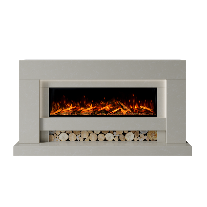Aspen Suite 1300 S Marble Electric Fireplace 1900mm - 