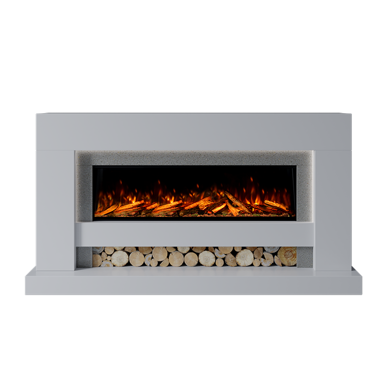 Aspen Suite 1300 S Marble Electric Fireplace 1900mm - 