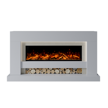 Aspen Suite 1300 S Marble Electric Fireplace 1900mm - 