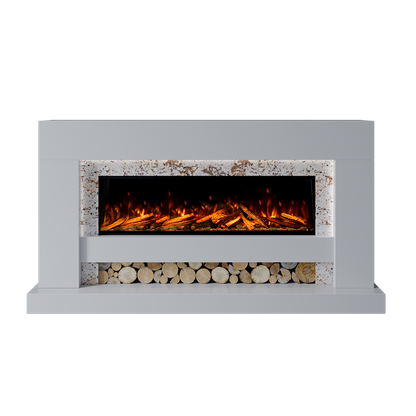Aspen Suite 1300 S Marble Electric Fireplace 1900mm - 