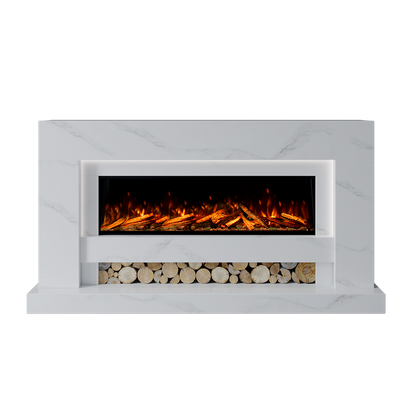 Aspen Suite 1300 S Marble Electric Fireplace 1900mm - Approved By Design