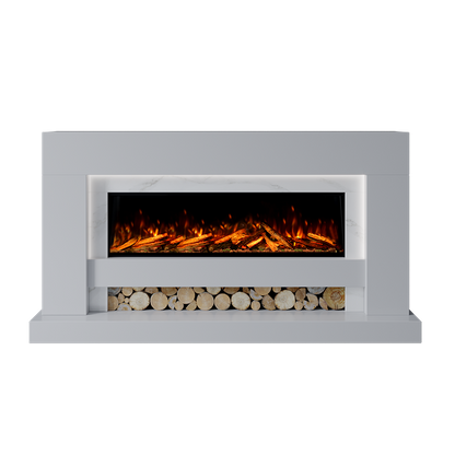 Aspen Suite 1300 S Marble Electric Fireplace 1900mm - Approved By Design