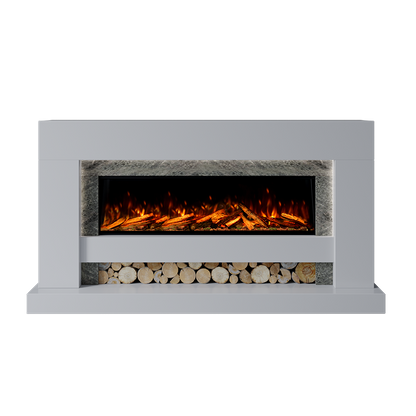 Aspen Suite 1300 S Marble Electric Fireplace 1900mm - Approved By Design