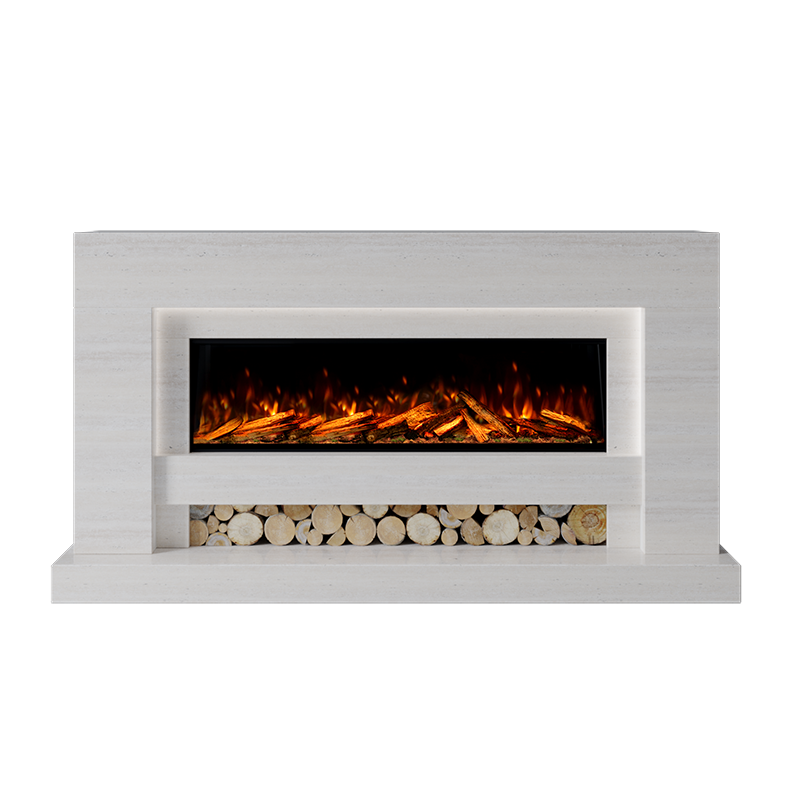 Aspen Suite 1300 S Marble Electric Fireplace 1900mm - Approved By Design