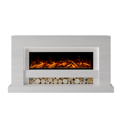 Aspen Suite 1300 S Marble Electric Fireplace 1900mm - Approved By Design