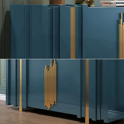 Aurea 1600mm Light Luxury Sideboard Green Rectangular Buffet 2 Doors 2 Shelves in Gold - 