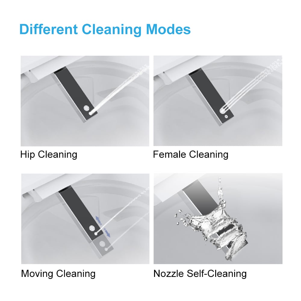 Automatic Toilet One-Piece Floor Mounted Self Clean Smart Toilet Vertical Outlet - 