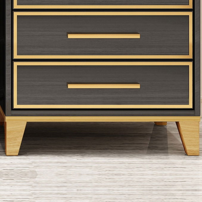 Black Chest of Drawers Modern 5 Drawers Accent Chest Medium - 