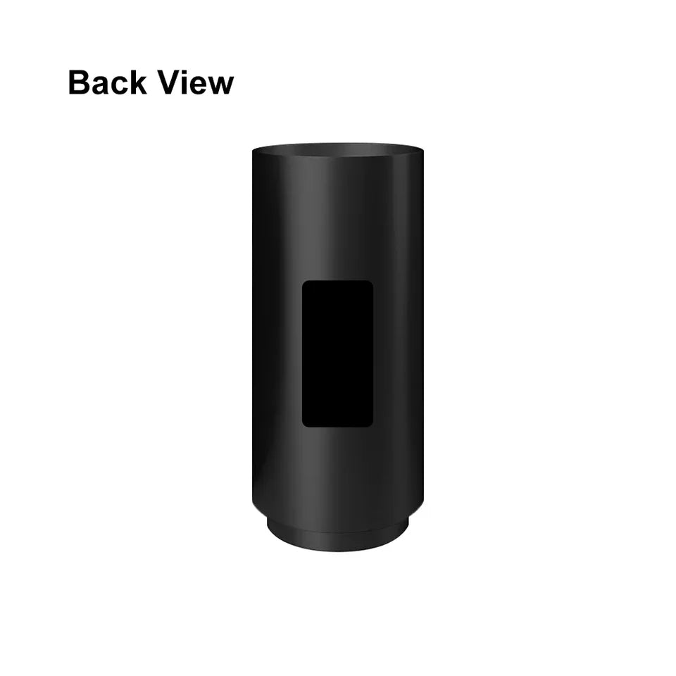 Black Modern Round Stainless Steel Basin Pedestal Basin Freestanding - 