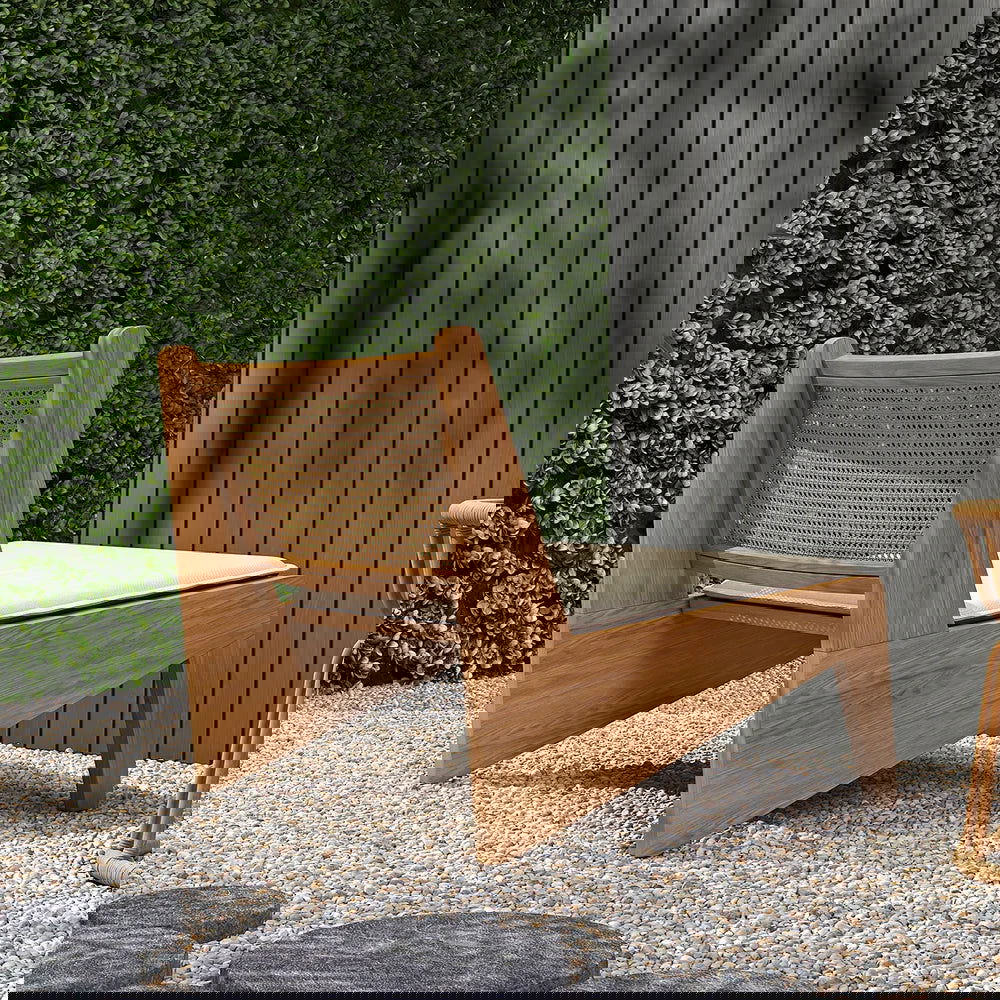 Boho Style Outdoor Aluminium Alloy & PE Rattan Patio Chair with Removable Cushion - 