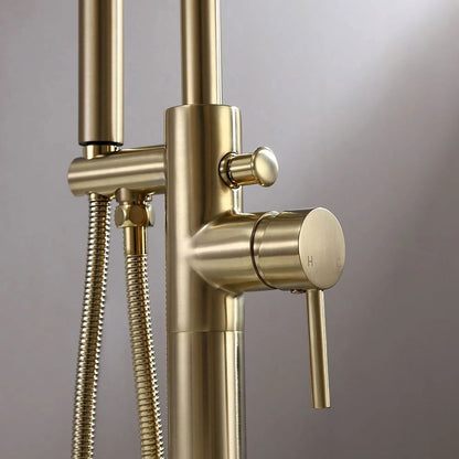 Brewst Freestanding Single Lever Handle Bath Filler Tap with Handshower Solid Brass - 