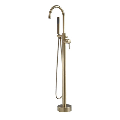 Brewst Freestanding Single Lever Handle Bath Filler Tap with Handshower Solid Brass - 