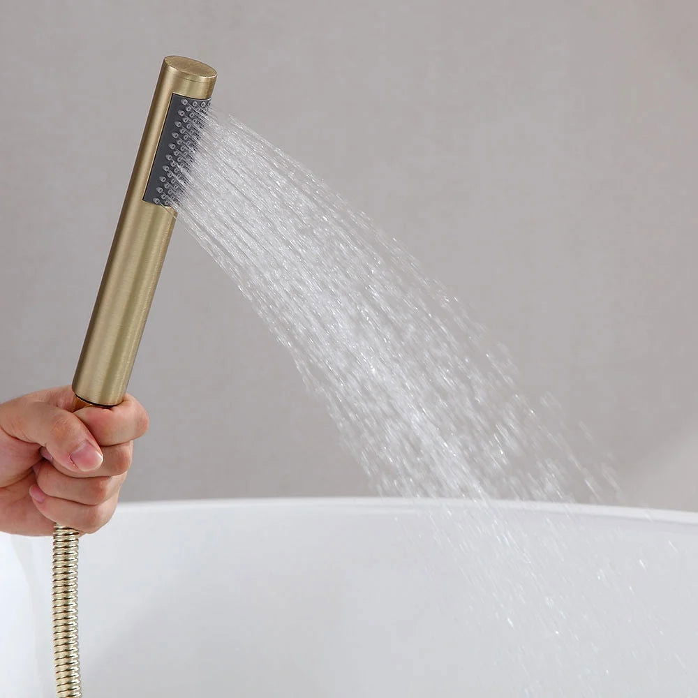 Brewst Freestanding Single Lever Handle Bath Filler Tap with Handshower Solid Brass - 