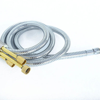 Chaf Contemporary Single Lever Handle Bathroom Tap with Pullout Spray in Polished Chrome - Homary