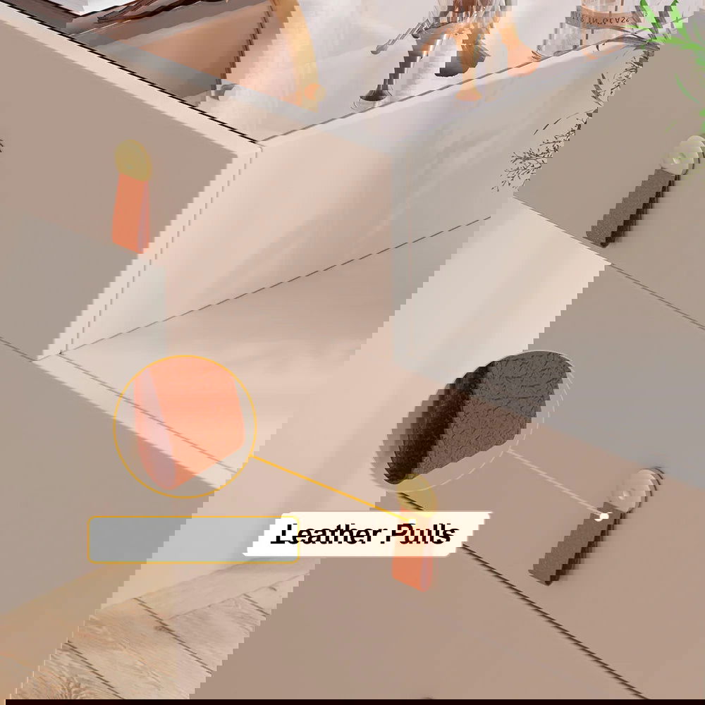 Chanor Modern Champagne Retractable Makeup Vanity Closet Island with Jewelry Storage - 