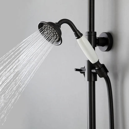 Chester Rainfall Showerhead with Handheld Shower Exposed Shower System Antique Black - 