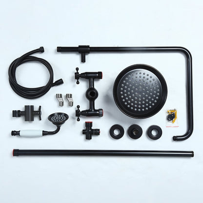 Chester Rainfall Showerhead with Handheld Shower Exposed Shower System Antique Black - 