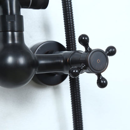 Chester Rainfall Showerhead with Handheld Shower Exposed Shower System Antique Black - 