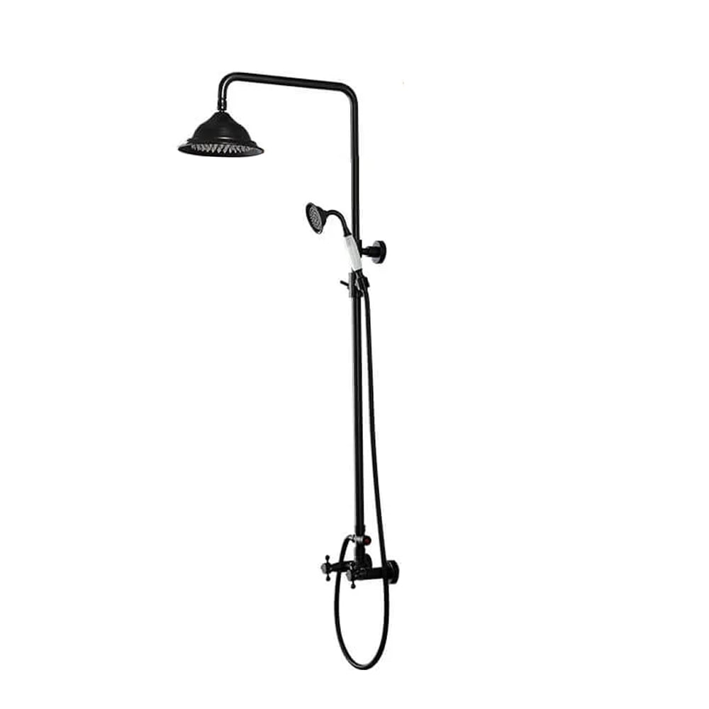 Chester Rainfall Showerhead with Handheld Shower Exposed Shower System Antique Black - 