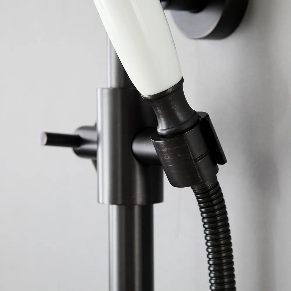 Chester Rainfall Showerhead with Handheld Shower Exposed Shower System Antique Black - 
