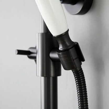 Chester Rainfall Showerhead with Handheld Shower Exposed Shower System Antique Black - 