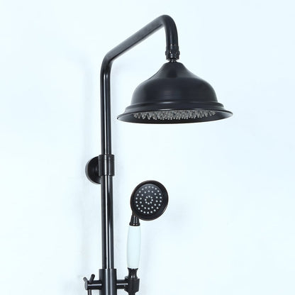Chester Rainfall Showerhead with Handheld Shower Exposed Shower System Antique Black - 