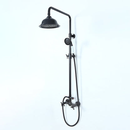 Chester Rainfall Showerhead with Handheld Shower Exposed Shower System Antique Black - 