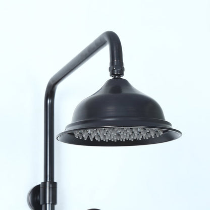 Chester Rainfall Showerhead with Handheld Shower Exposed Shower System Antique Black - 