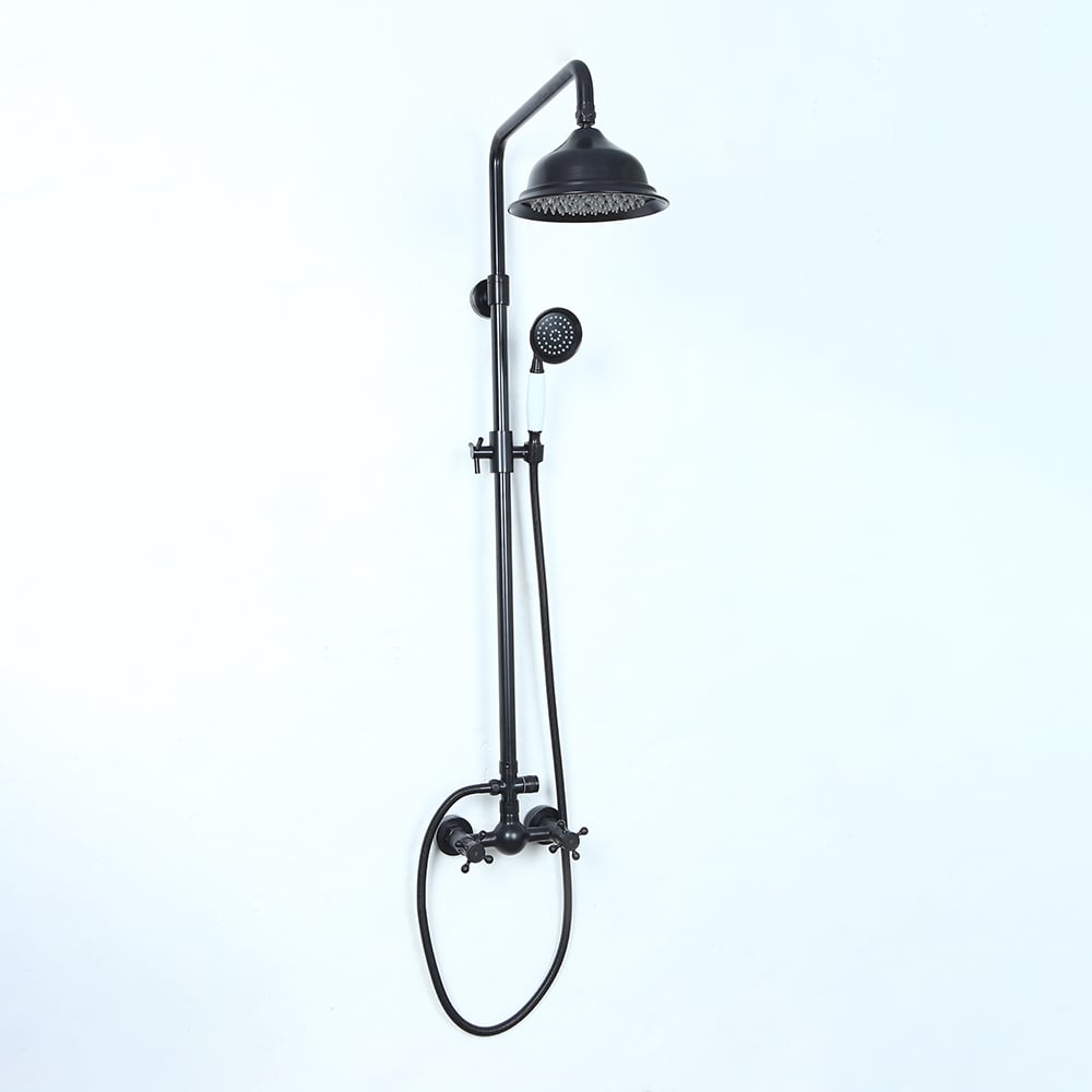 Chester Rainfall Showerhead with Handheld Shower Exposed Shower System Antique Black - 