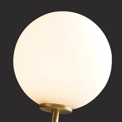 Decorica White and Gold LED Glass Globe Indoor Wall Sconce - 