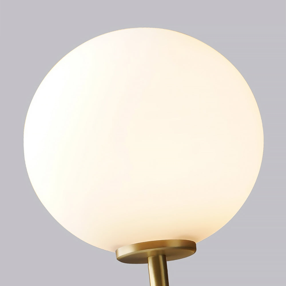 Decorica White and Gold LED Glass Globe Indoor Wall Sconce - 