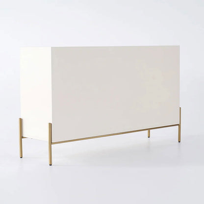 Dolawn 1400mm Light Khaki Sideboard Buffet Tempered Glass Doors & Shelf Tray Wine Rack - 